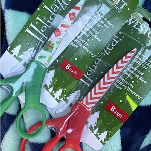 Westcott Holiday Wrapping Scissors - Green & Red, 8-inch